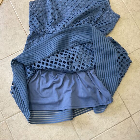 Lane Bryant eyelet midi Dress women’s size 22 Blue sleeveless lined - Picture 9 of 9